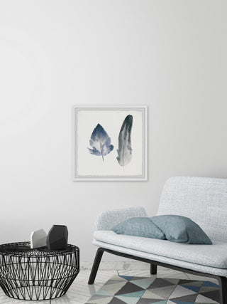 "Smoky Feathers" Framed Painting Print, 18"x18"