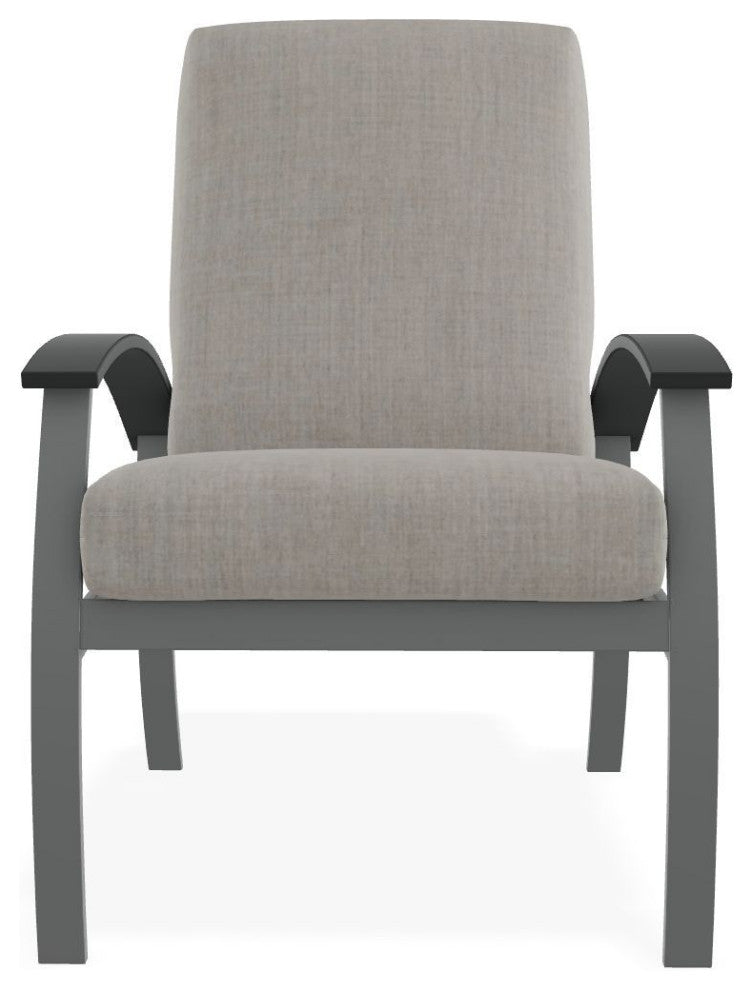Belle Isle Cushion Deep Seating Outdoor Armchair, Cast Silver/Graphite