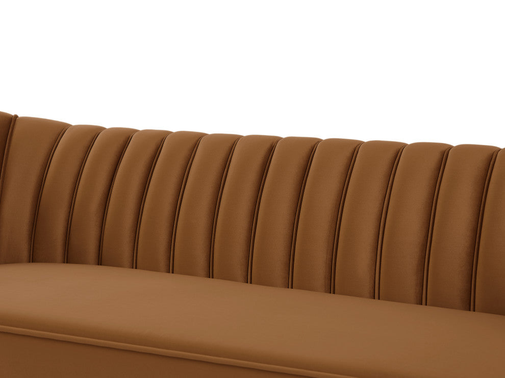 Margo Velvet Upholstered Set, Saddle, Sofa