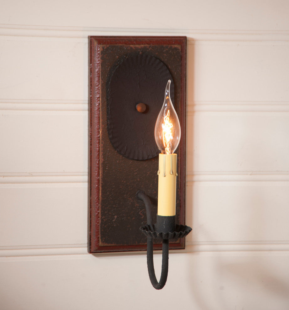 Wilcrest Sconce, Espresso With Salem Brick