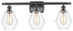 Innovations 516-3W-BK-G652-6 3-Light Bath Vanity Light, Matte Black