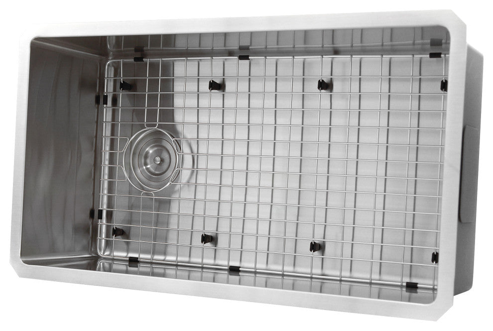 Nantucket Sinks 32" Pro Series Undermount Off-Set Drain Stainless Steel Sink