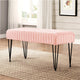 Serenta Super Mink Ottoman, Soft Pink, 46''x16''x22''