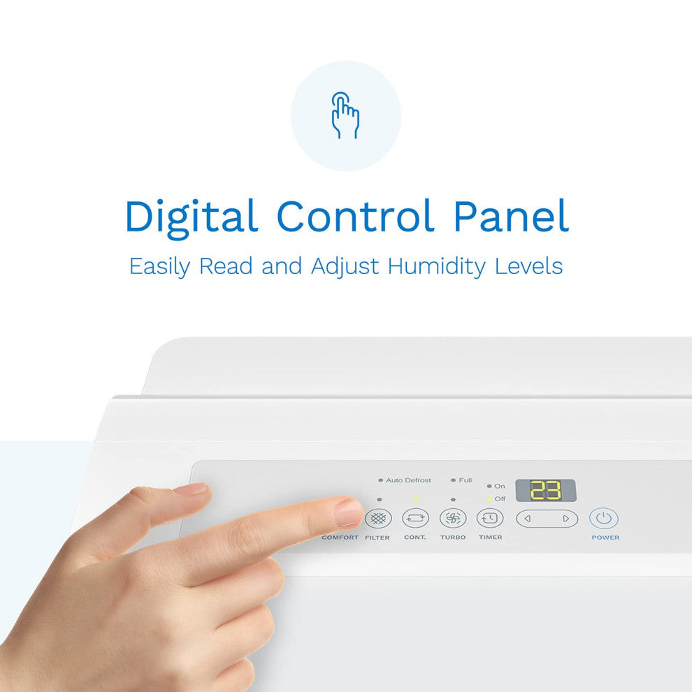 1500 Sq. Ft. Energy Star Dehumidifier, Ideal for Home Bedrooms, Bathrooms.