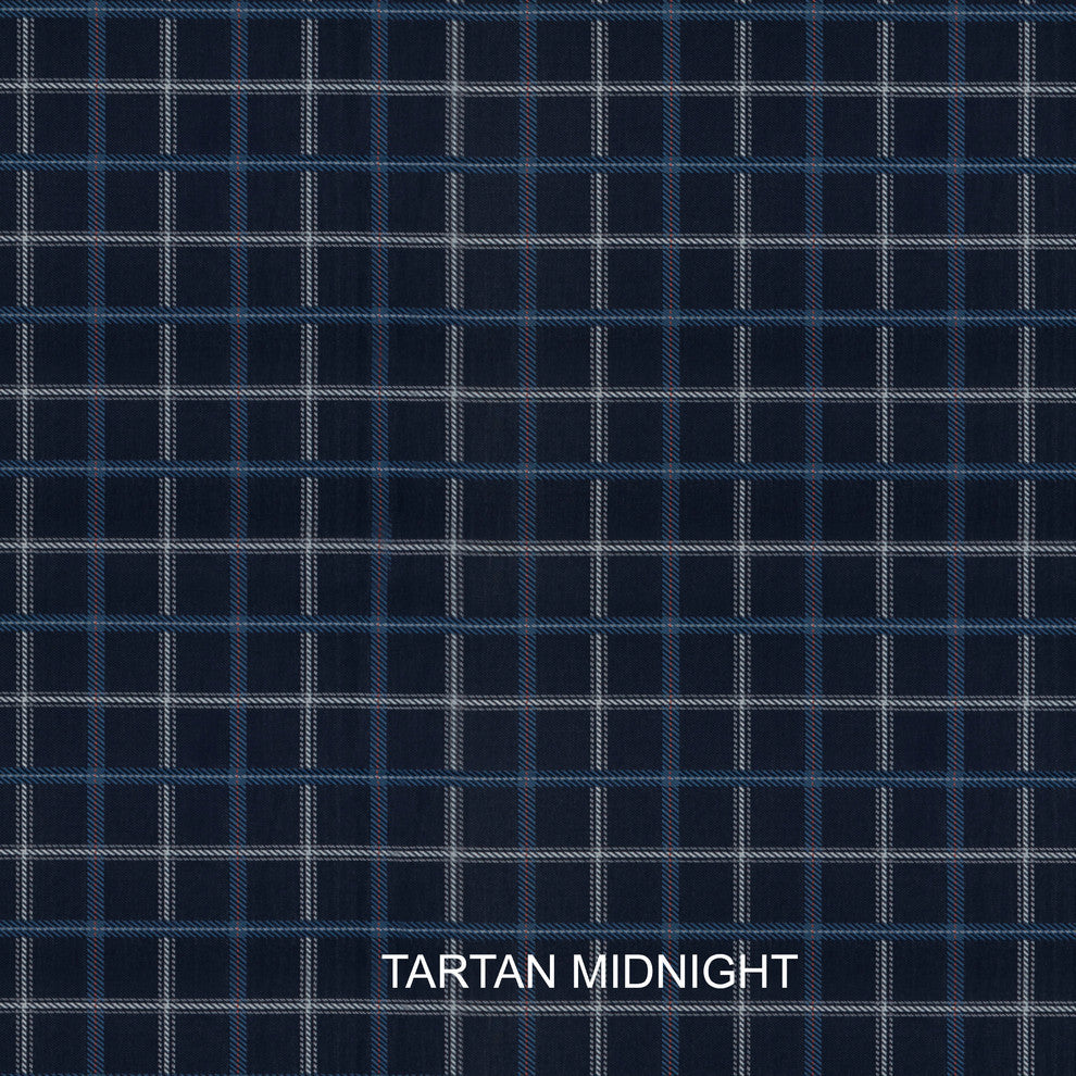 Sunbrella Indoor/Outdoor Tartan Blue Plaid Floor Pillow, 35x26