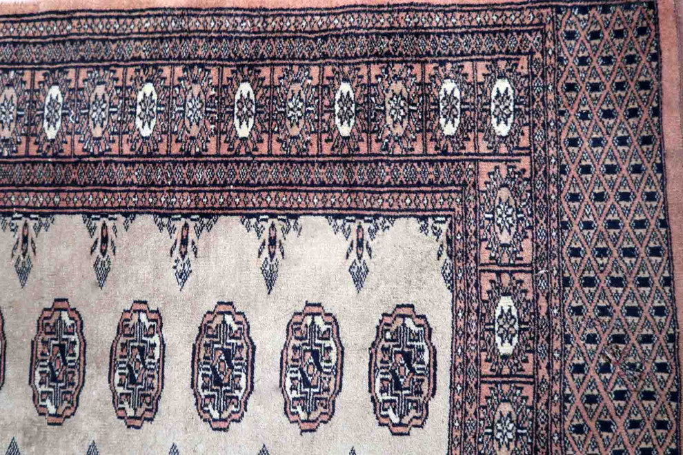 Handmade Vintage Uzbek Bukhara Runner 2.6'x12.2', 80cmx373cm 1960s