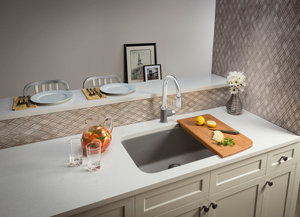 Blanco Valea Super Single Bowl Sink, Truffle