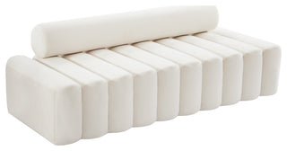 Melody Velvet Upholstered Chair, Cream, Sofa