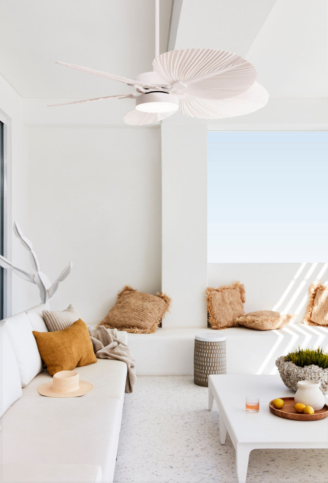 Lucci Air Bali 52" DC Ceiling Fan With Light, Antique White