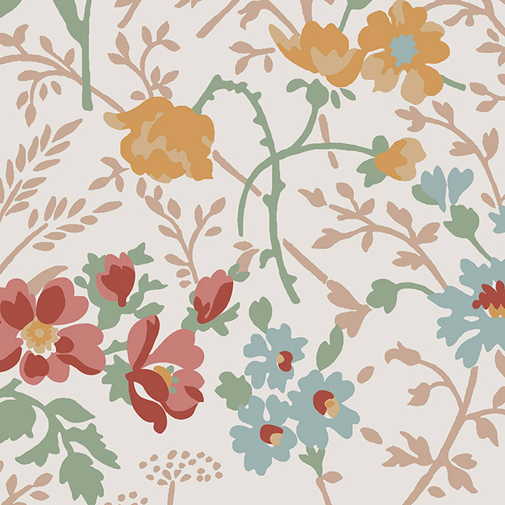Laura Ashley Shropshire Posy Wallpaper, Antique Pink