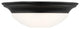 Sea Gull Nash 3-Light Flush Mount Midnight Black