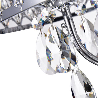 Alice Chrome Finish 4-light Round Crystal Chandelier
