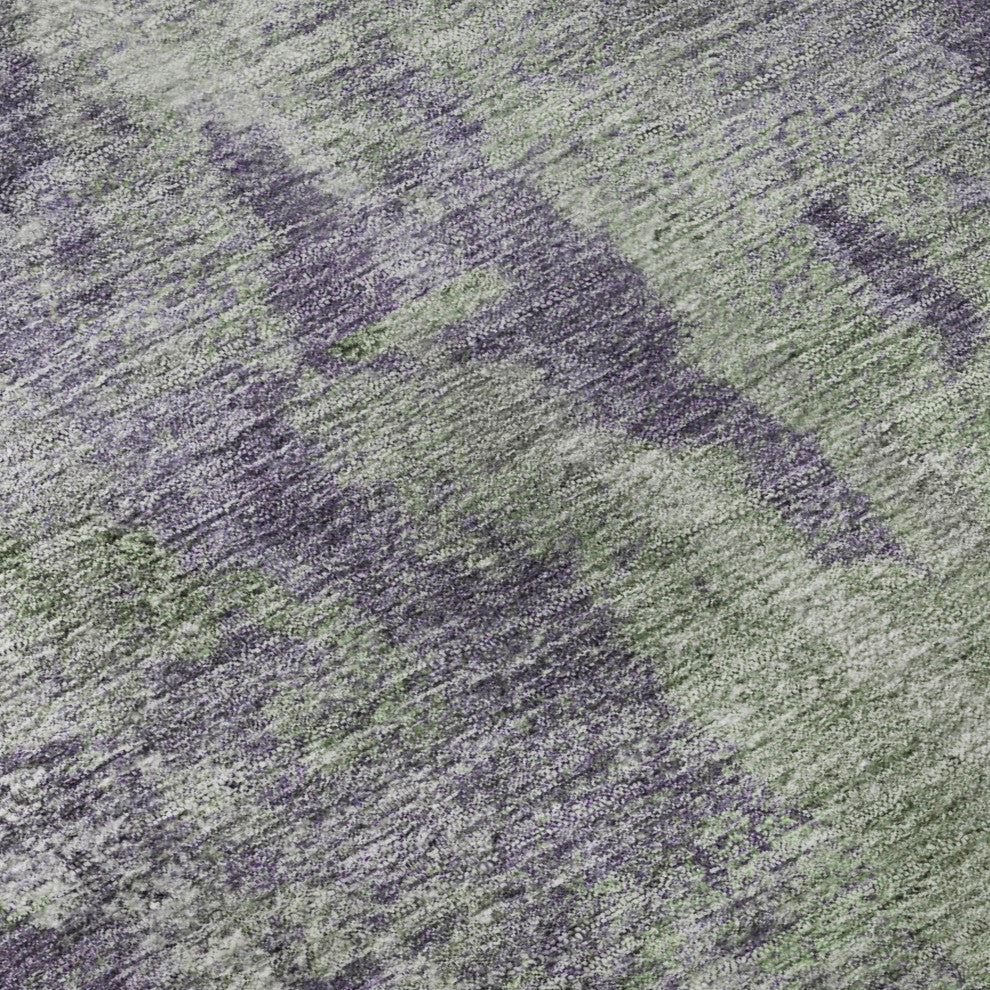 Premium Machine Washable Mayfield AMF573 Purple 3' x 5' Rug