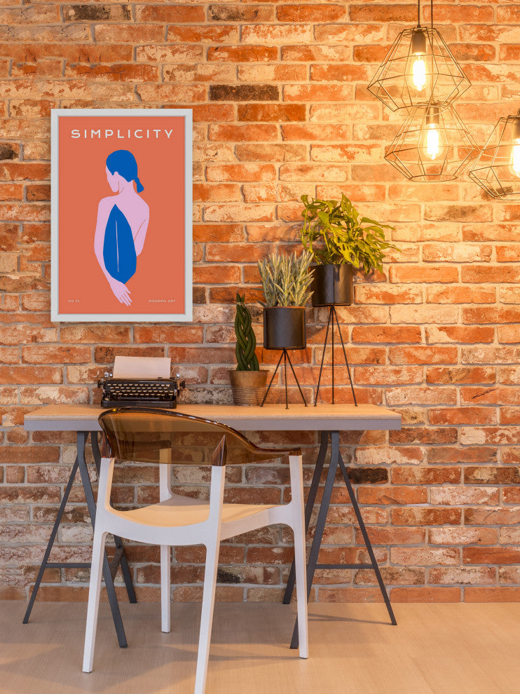 "Simplicity No 01" Framed Painting Print, 20x30