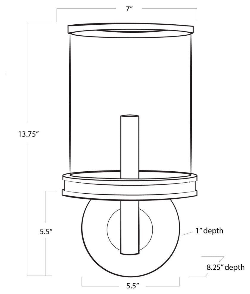 Adria Sconce, Natural Brass