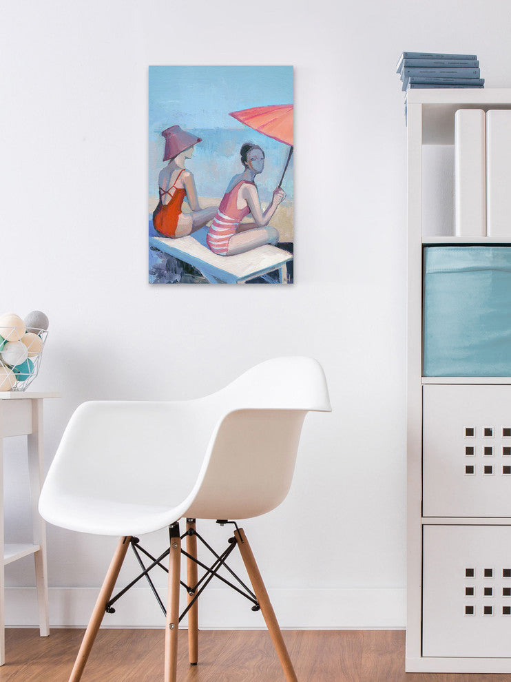 "Beach Elegance" Painting Print on Wrapped Canvas, 16"x24"