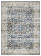 Celestia Machine Washable Vintage Indoor Area Rug, Navy, 2'x3'