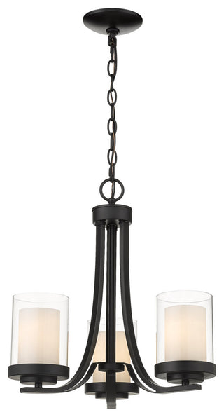 Z-Lite 426-3C Willow 3 Light 16"W Pillar Candle Chandelier - Olde Bronze