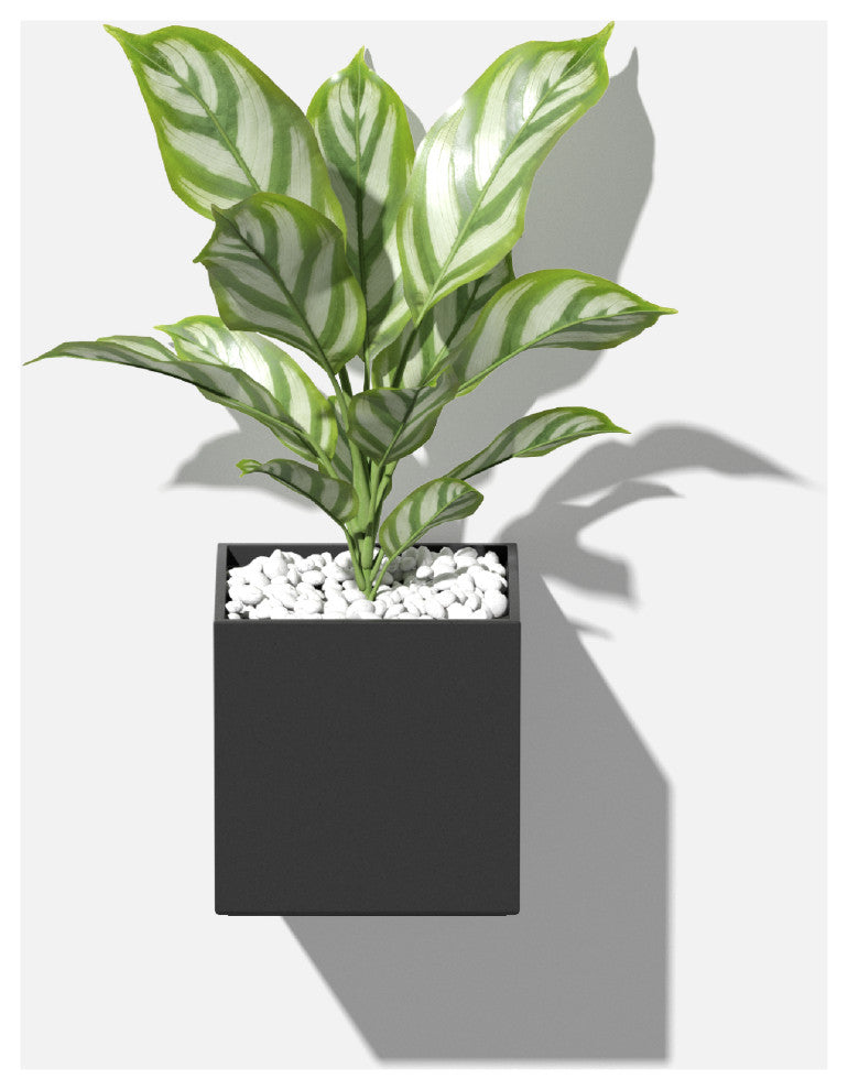 Veadek Geo Series Hanging 5" Planter, Black, 5", 1 Pack