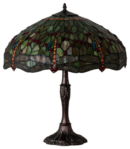 Meyda Lighting 232805 26" High Tiffany Hanginghead Dragonfly Table Lamp