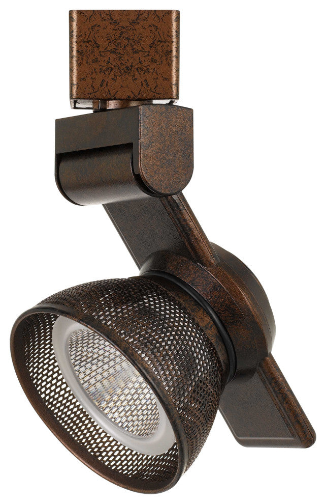 12W LED Track Fixture, Mesh Rust