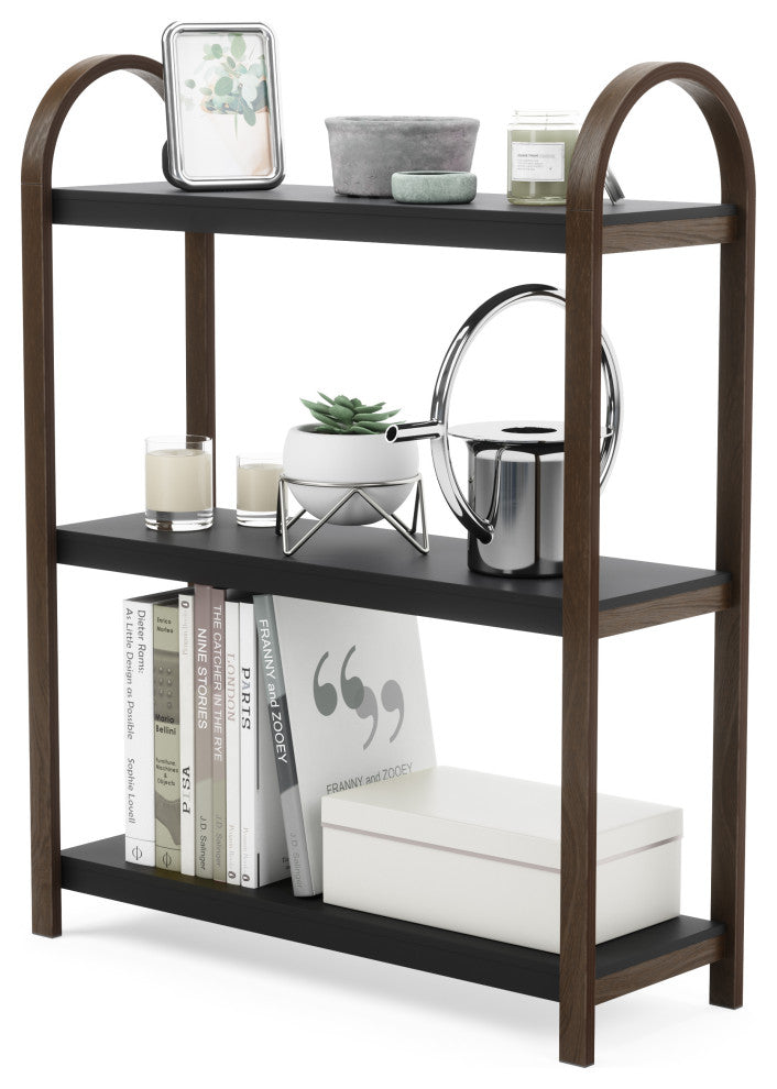 Umbra Bellwood Freestanding Shelf 3, Black/Walnut