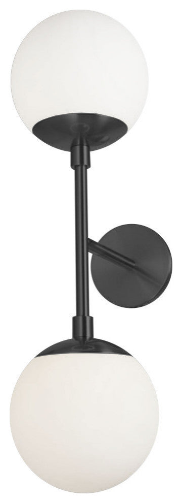 24" Dayana Transitional Modern Wall Sconce, Matte Black