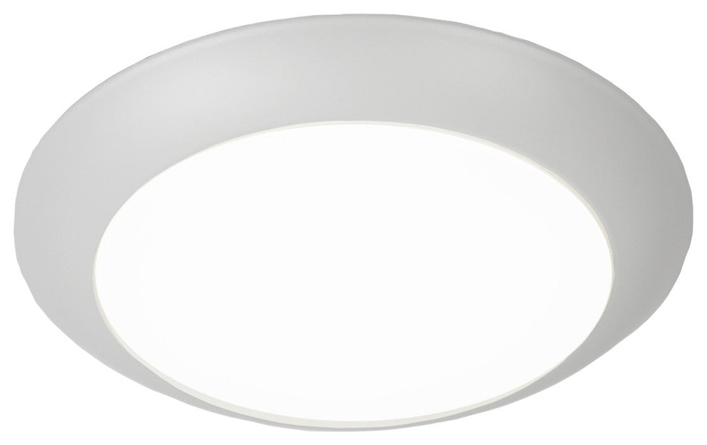 WAC Lighting Disc LED Flush Mount, White, 7", 4000k Cool White