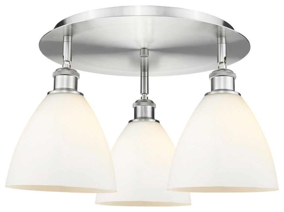 Innovations Lighting 516-3C-10-20 Bristol Glass Flush Bristol - Matte Black /
