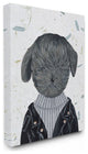 Hipster Dog Jacket Poodle Funny Animal Painting, 24"x30"