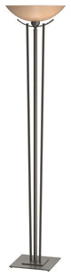 Taper Torchiere, Dark Smoke Finish - Sand Glass