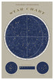 "Northern Star Chart" Digital Paper Print by Sue Schlabach, 14"x20"