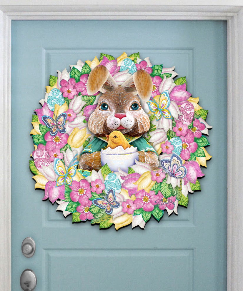 Bunny Wreath Door Hanger