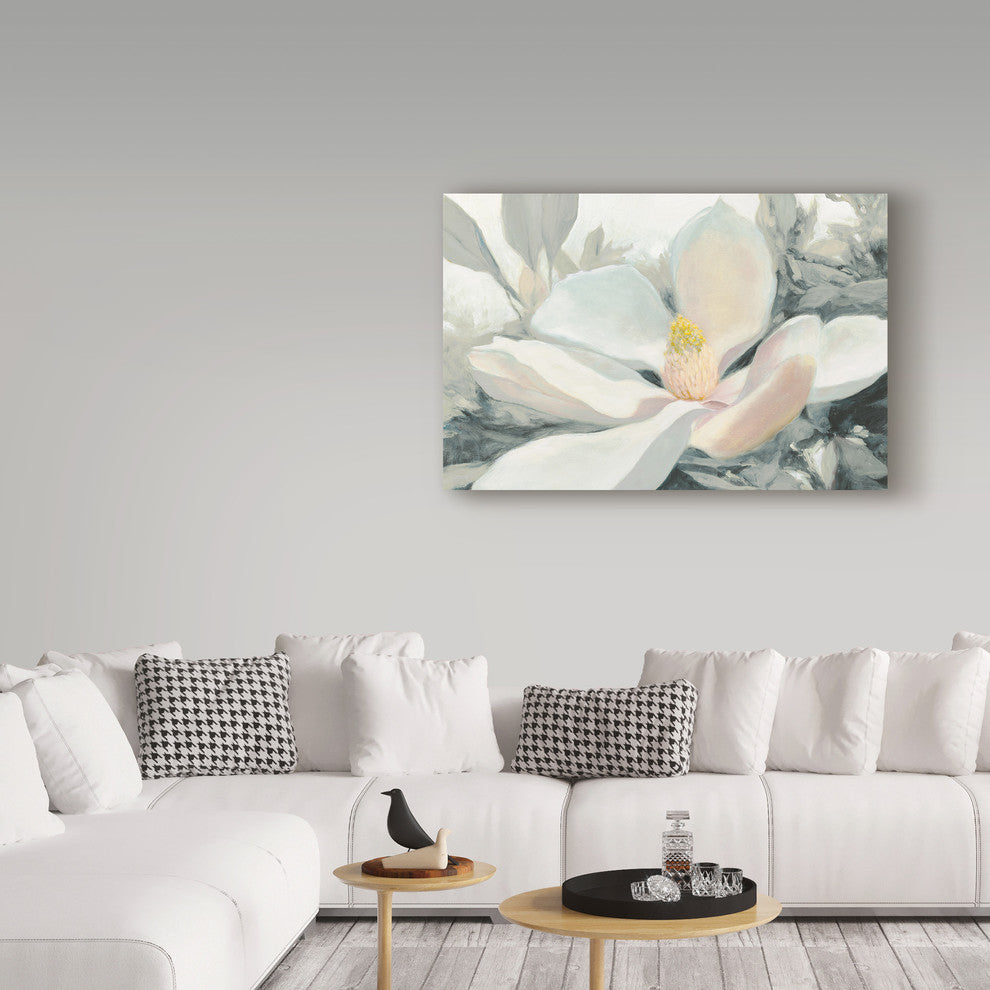 Julia Purinton 'Majestic Magnolia Green Gray Crop' Canvas Art