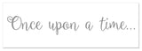 Once Upon a time 12"x36" Canvas Wall Art, Gray