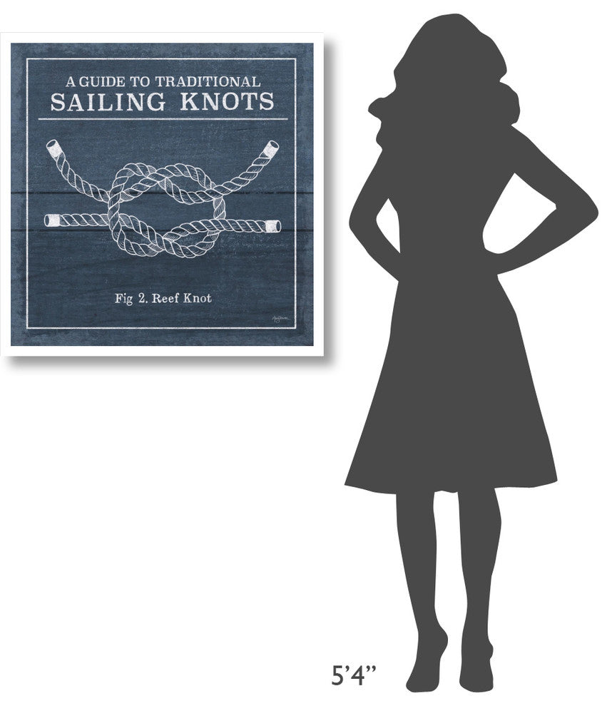 "Vintage Sailing Knots III" Digital Paper Print by Mary Urban, 32"x32"