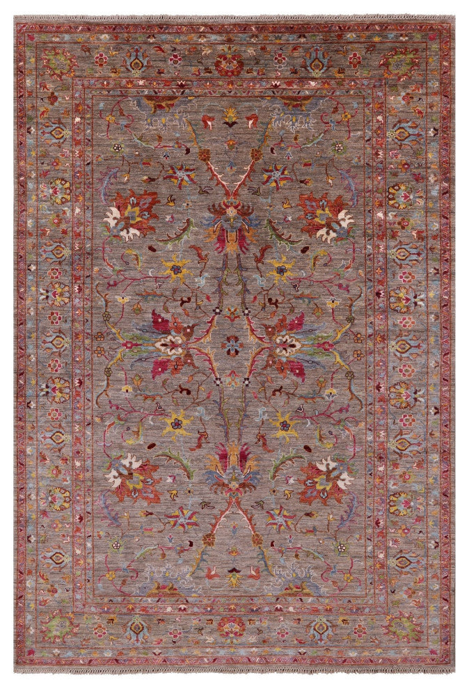 6' 9" X 10' 0" Persian Tabriz Hand-Knotted Wool Rug Q8331