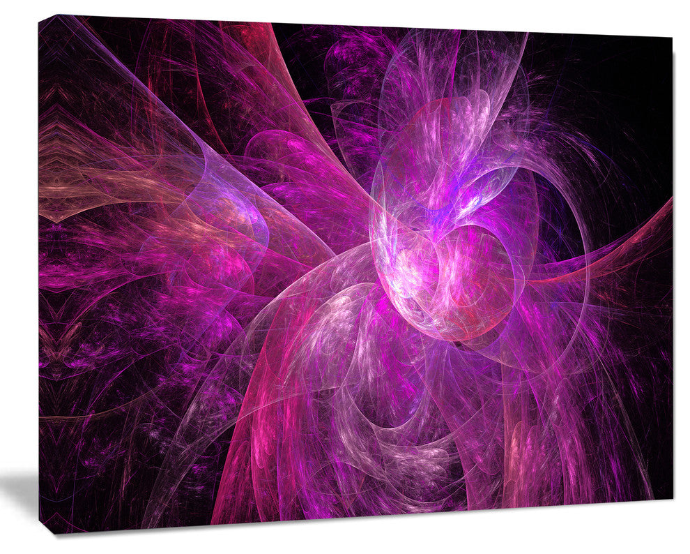 Purple Fractal Abstract Illustration, Abstract Canvas Art Print, 40x30