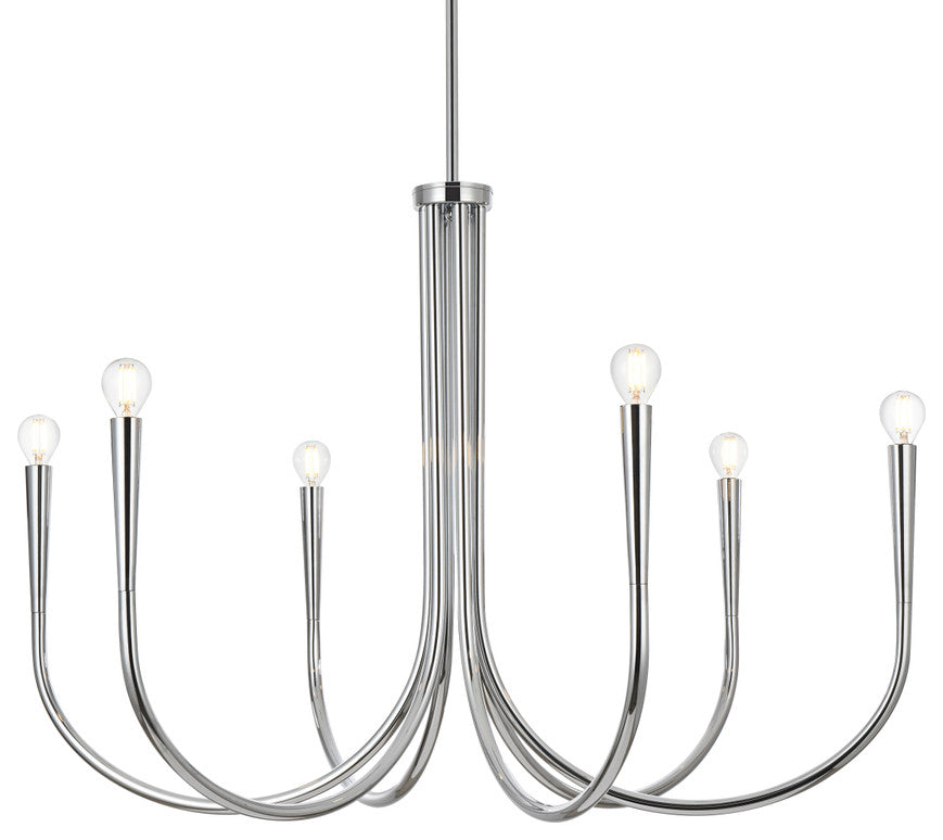 Home Living 36" Chandelier, Chrome