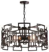 Litani 4 Light Down Chandelier With Brown Finish