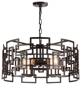 Litani 4 Light Down Chandelier With Brown Finish