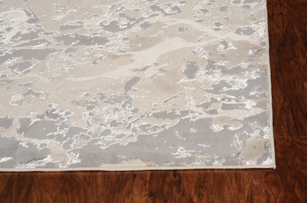 KAS Luna 7123 Sand Gray Asbury Area Rug, 5'3"x7'7"
