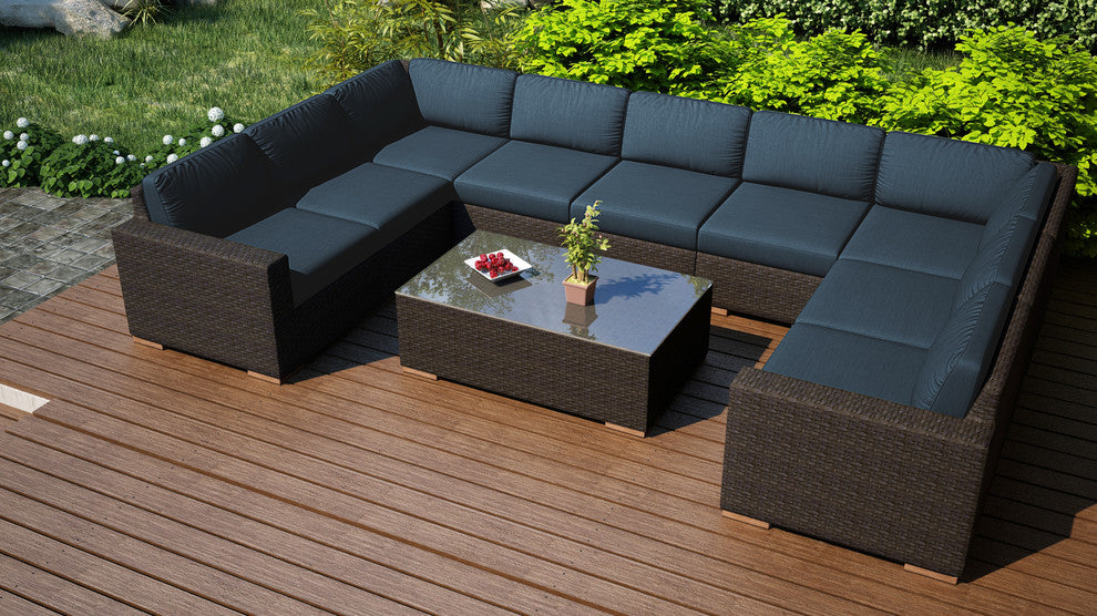 Arden 10 Piece Sectional Set, Spectrum Indigo