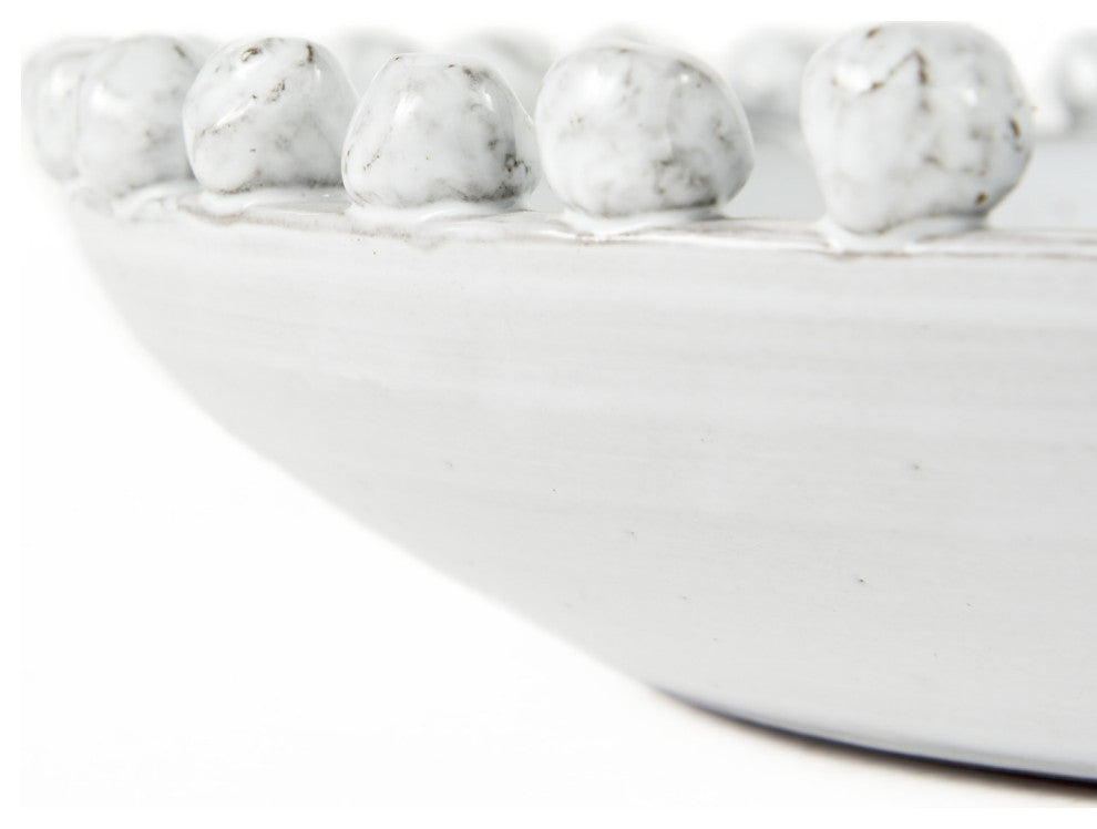 Off White Ceramic Centerpiece Bowl