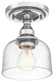 Modern Semi Flush Mount Ceiling Light Hallway Ceiling Lamp, Seeded Glass Shade