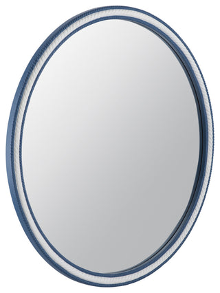 Straits Wall Mirror - Bright Blue/White