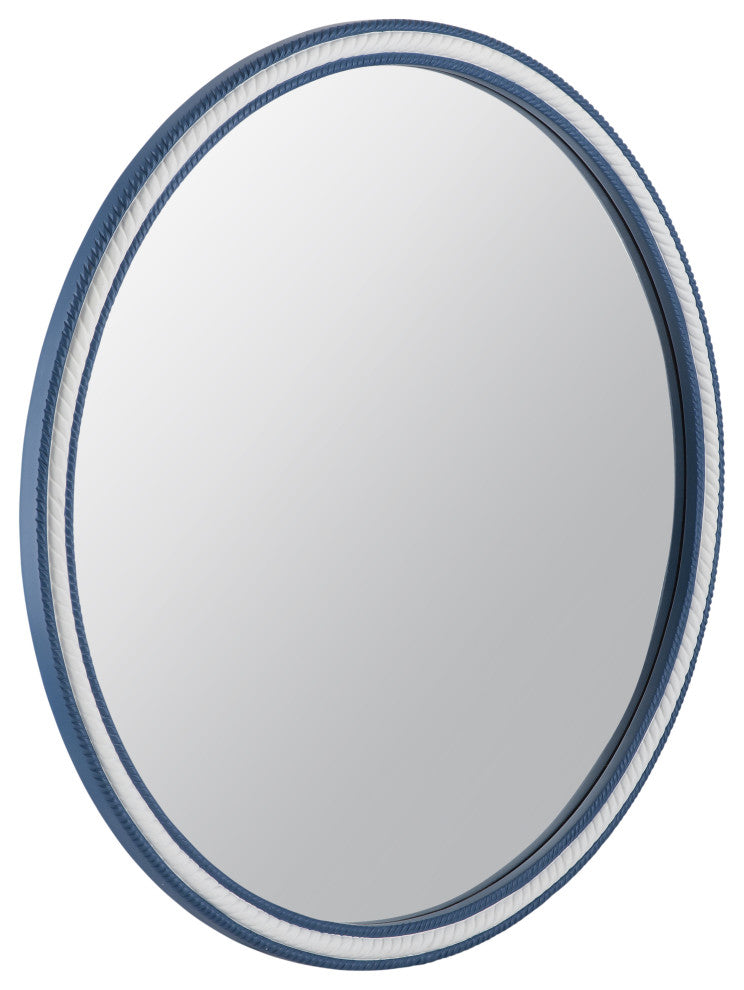 Straits Wall Mirror - Bright Blue/White