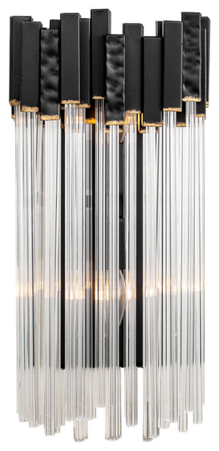 Matrix 2-Lt  Sconce - Matte Black/French Gold