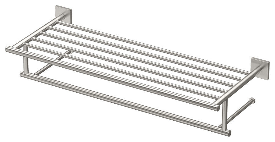 Elevate Minimalist Towel Rack, Satin Nickel