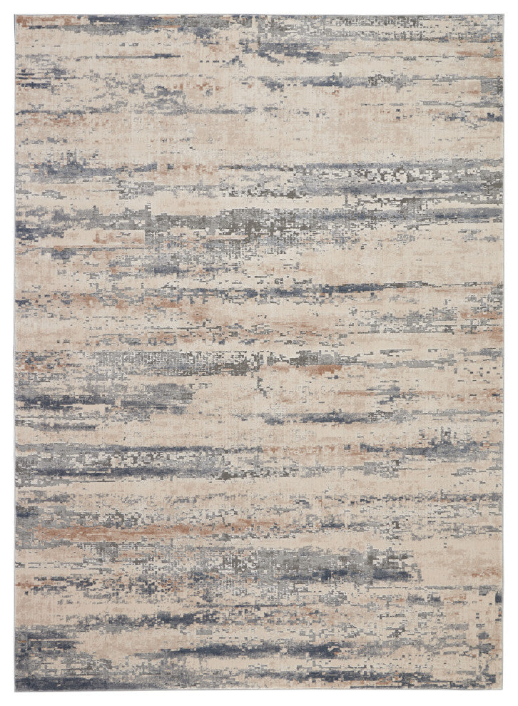 Nourison Rustic Textures 7'10" Round Beige/Grey Modern Indoor Area Rug